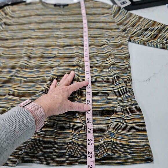 Jhane Barnes Mens Large Coogi style Bill Cosby Abstract Knit Sweater Green - Picture 6 of 8